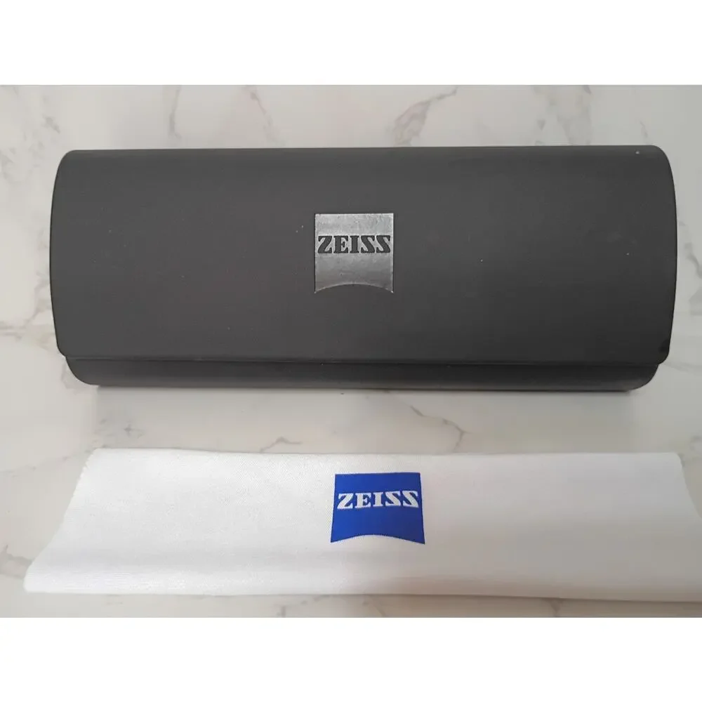 ZEISS Unisex Black Square Sunglasses with Gradient Grey Lenses - NEW